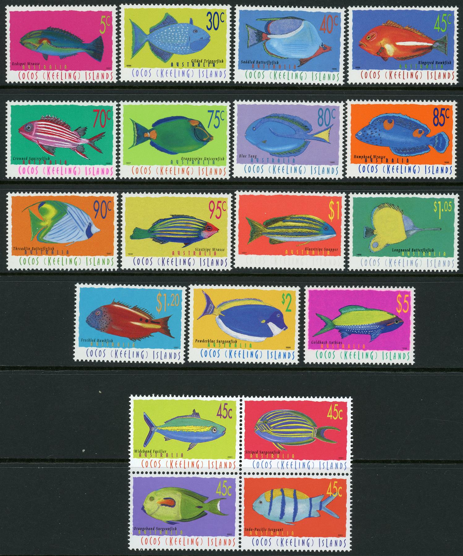 Cocos (Keeling) Islands 1995-01 SG.332-343a U/M