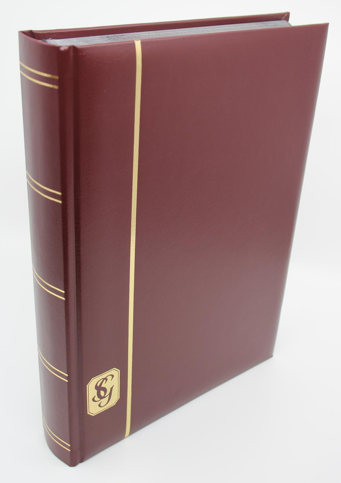 SG LUXURY Black Page Stockbook, A4,32/64 Page, Red