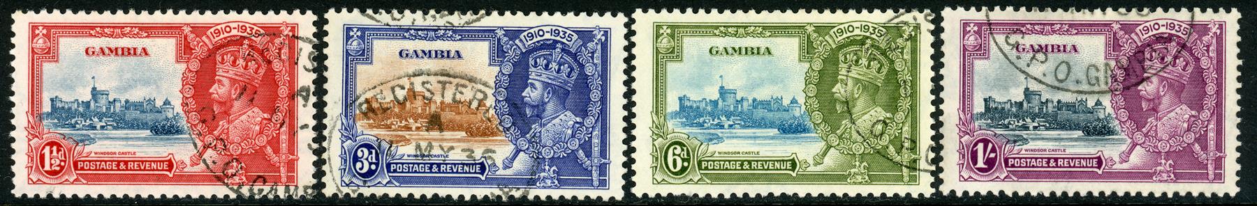 Gambia 1935 SG.143-146 F/U