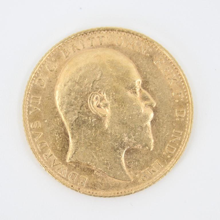 1909 Edward VII Sovereign St. George Dragon