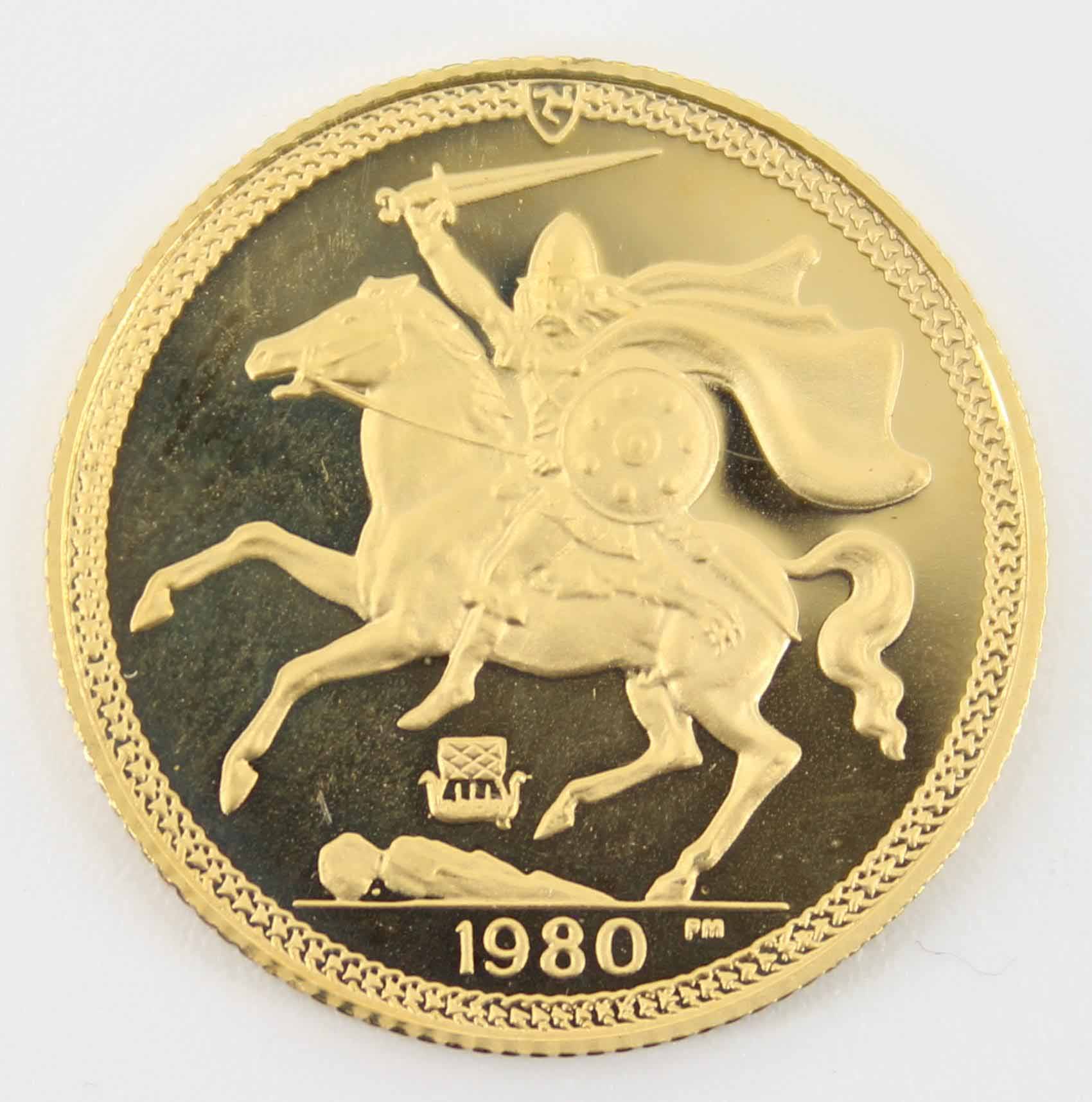 1980 Queen Elizabeth II Sovereign Isle of Man