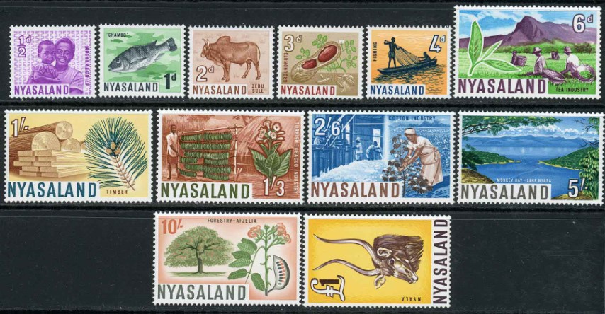 Nyasaland 1964 SG.199-210 U/M