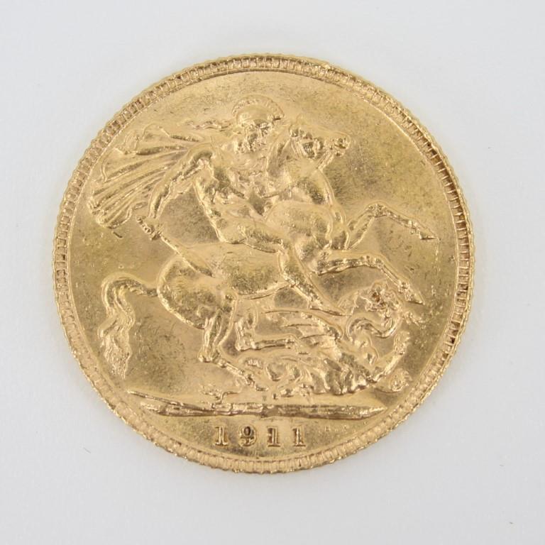 1911 George V Sovereign St. George Dragon