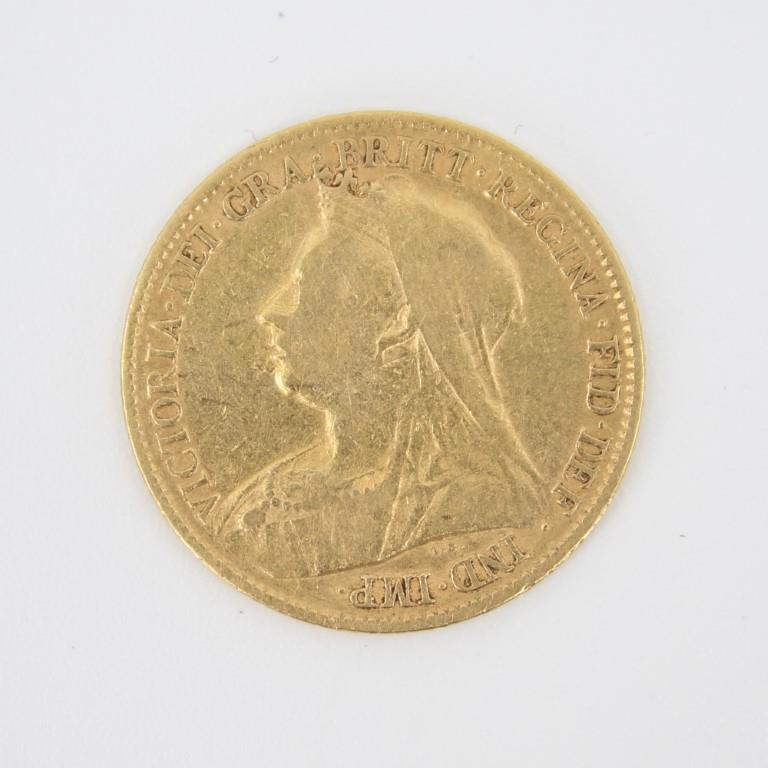 1895 Victoria Half Sovereign Jubilee Head / St. George Dragon