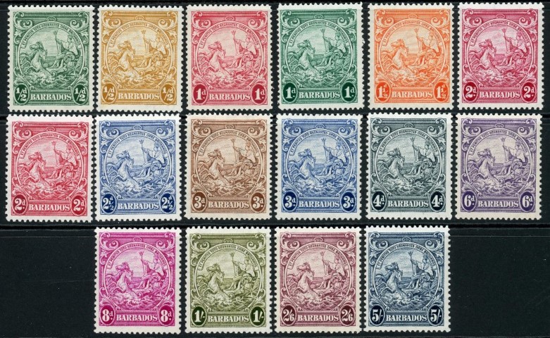 Barbados 1938-47 SG.248-256a M/M