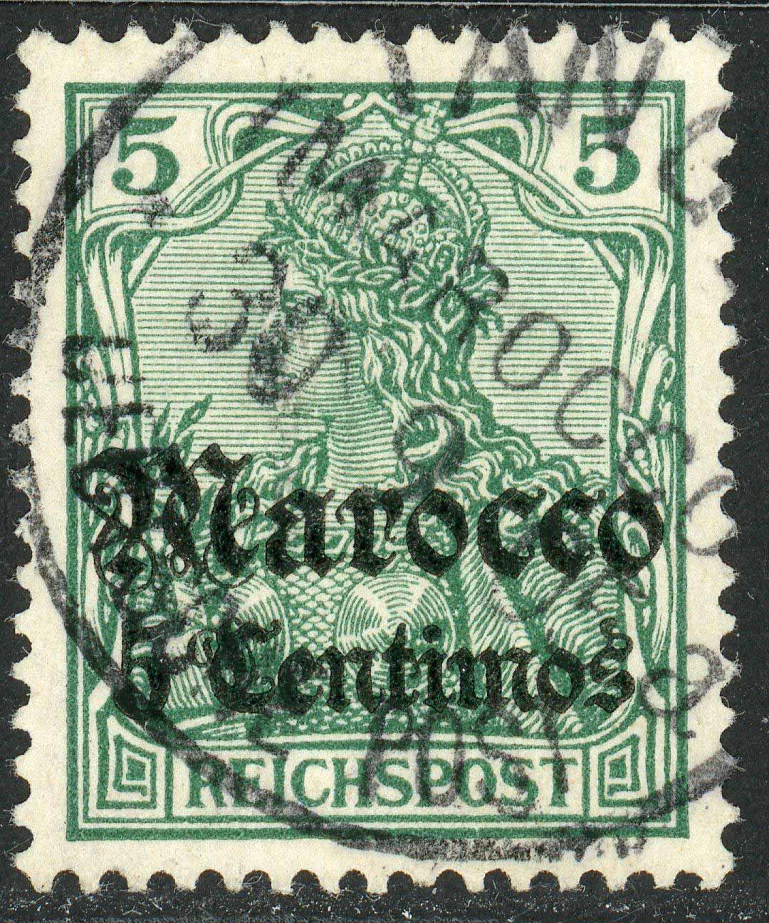 German Post Offices in Morocco 1905 SG.25 F/U