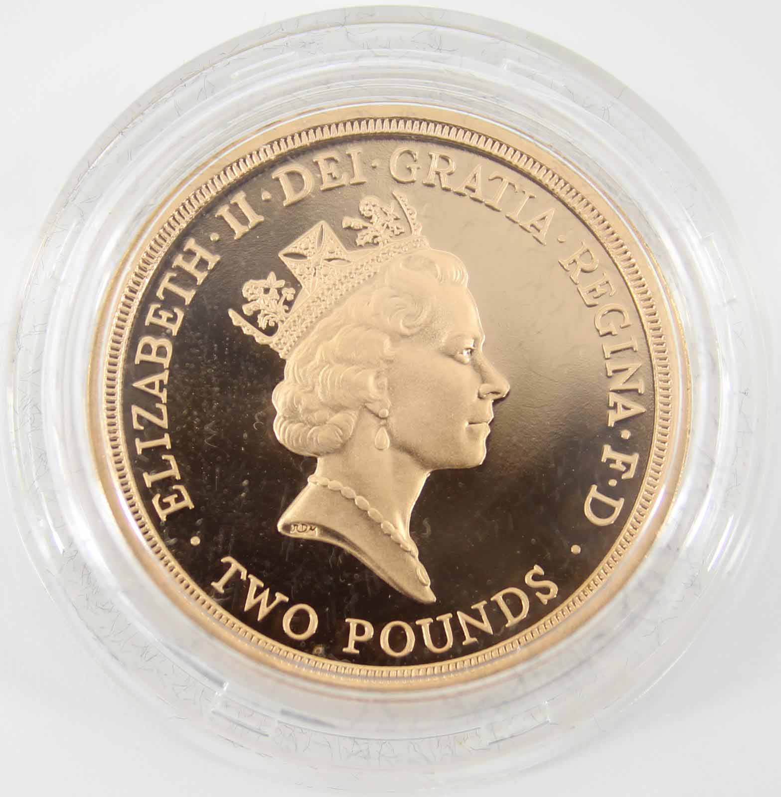 1995 UK Gold Proof 2 Dove Coin