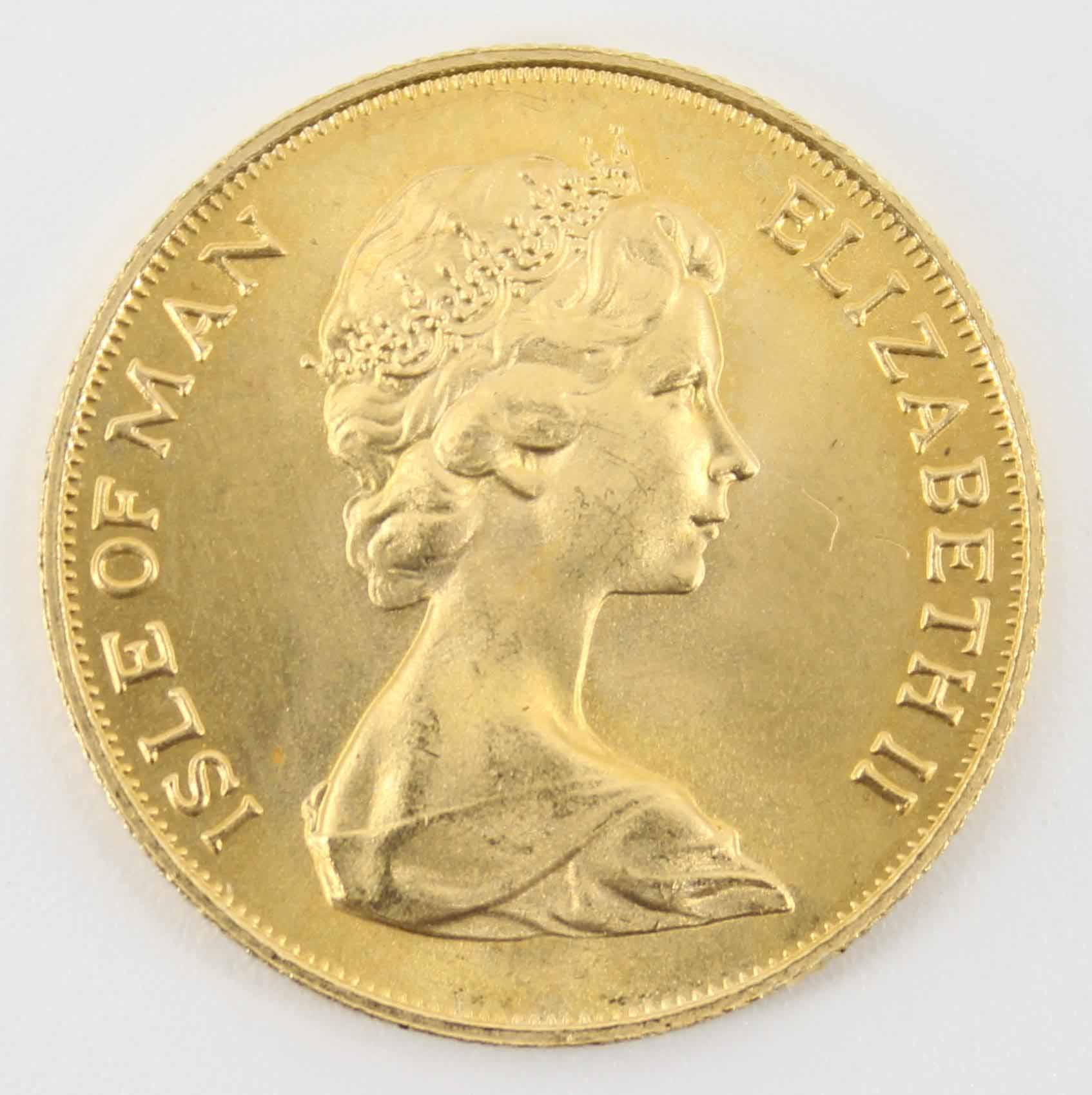 1973 Queen Elizabeth II Sovereign Isle of Man