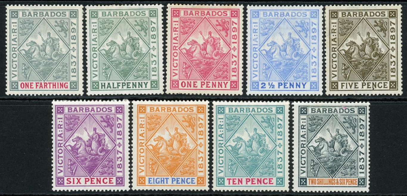 Barbados 1897-98 SG.116-124 M/M