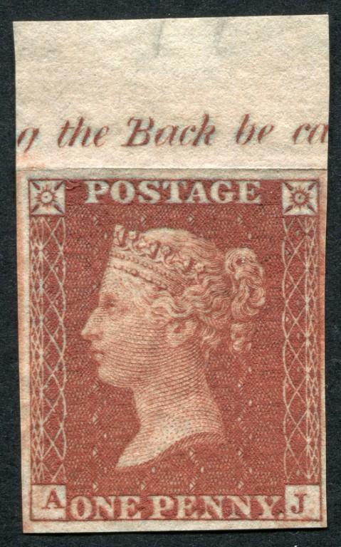 SGC4 1d Red-Brown (SG21) imprimatur AJ plate 12, very fine