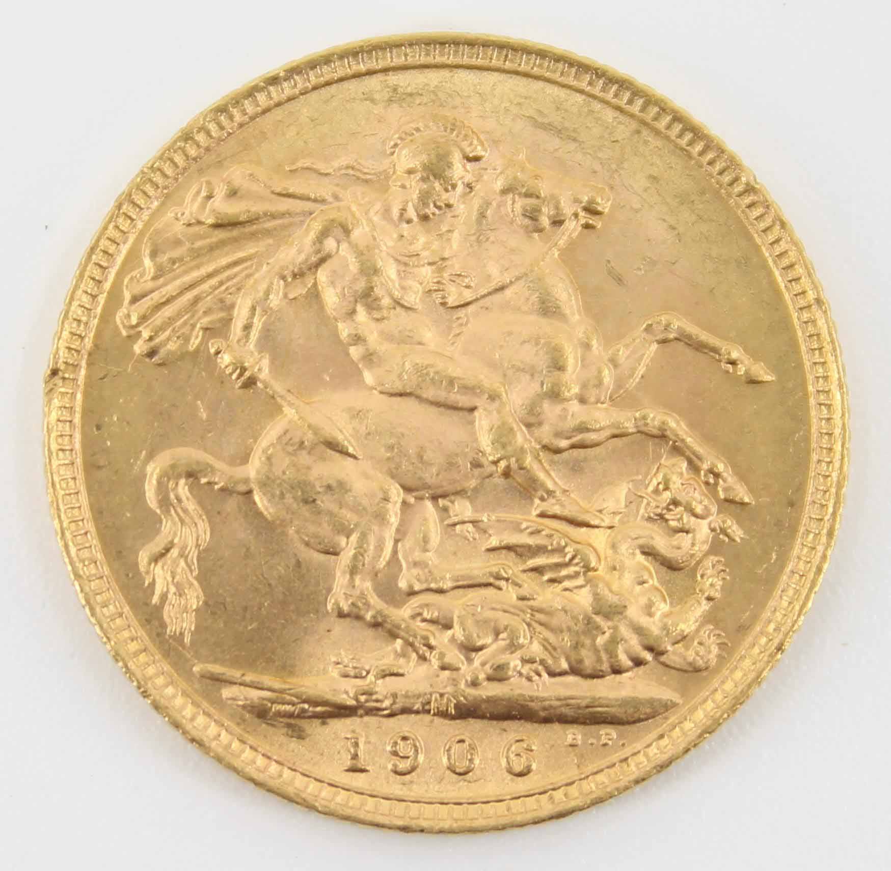 1906m King Edward VII Sovereign Melbourne Mint