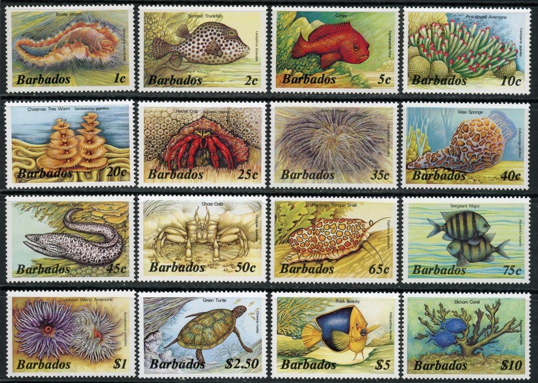 Barbados 1985-87 SG.763A-778A U/M