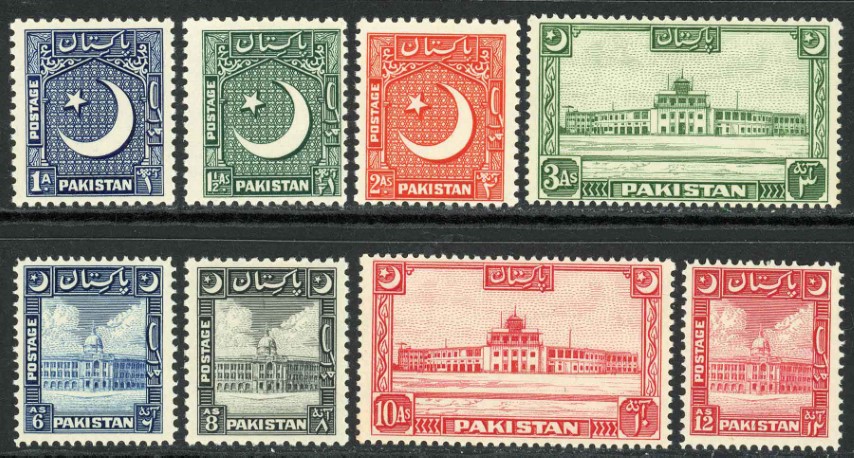 Pakistan 1949-53 SG.44-51 U/M