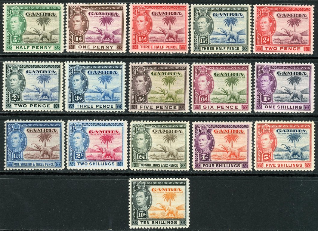 Gambia 1938-46 SG.150-161 M/M