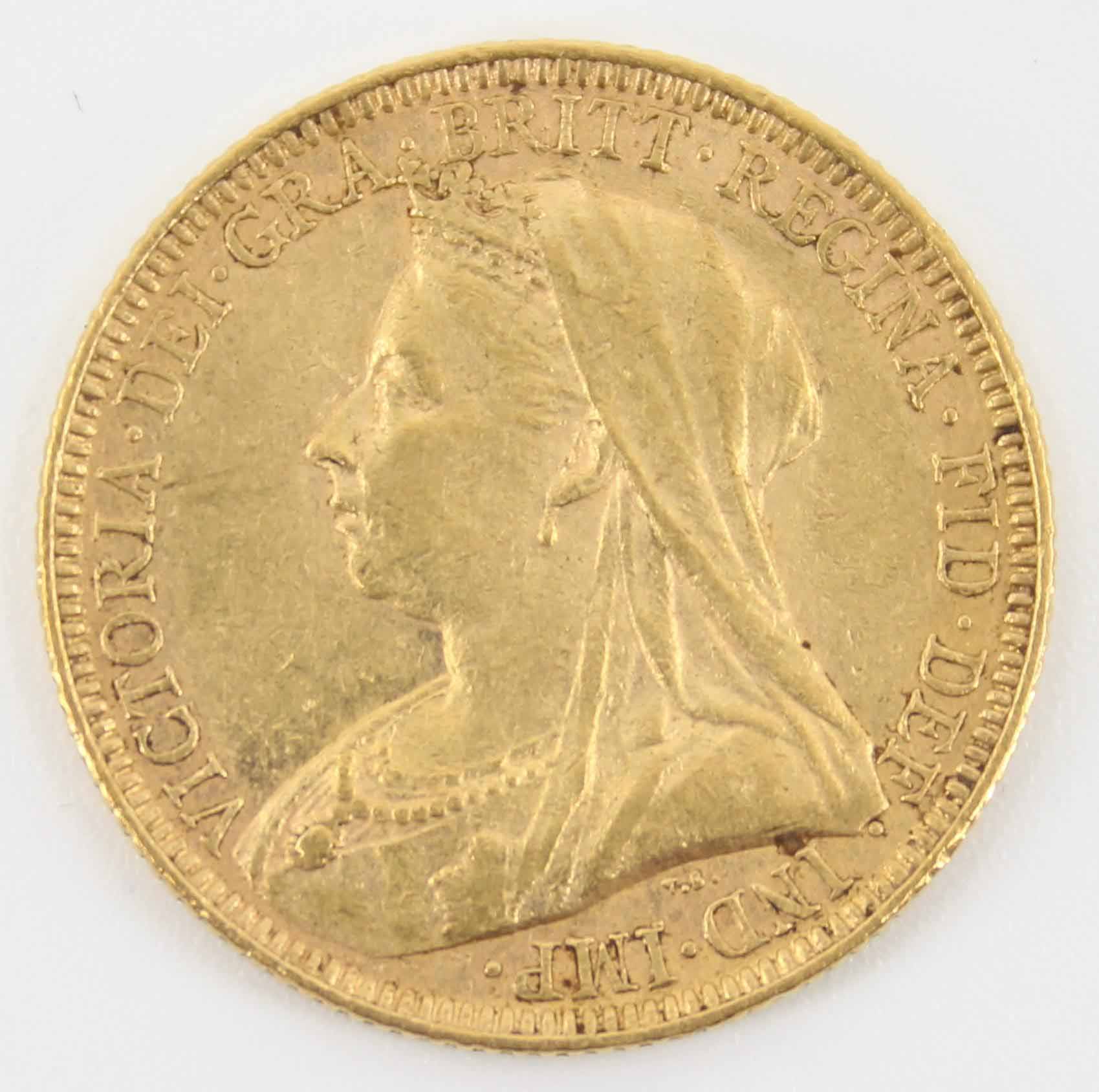 1893m Queen Victoria Sovereign Jubilee Head / St. George Head Melbourne Mint