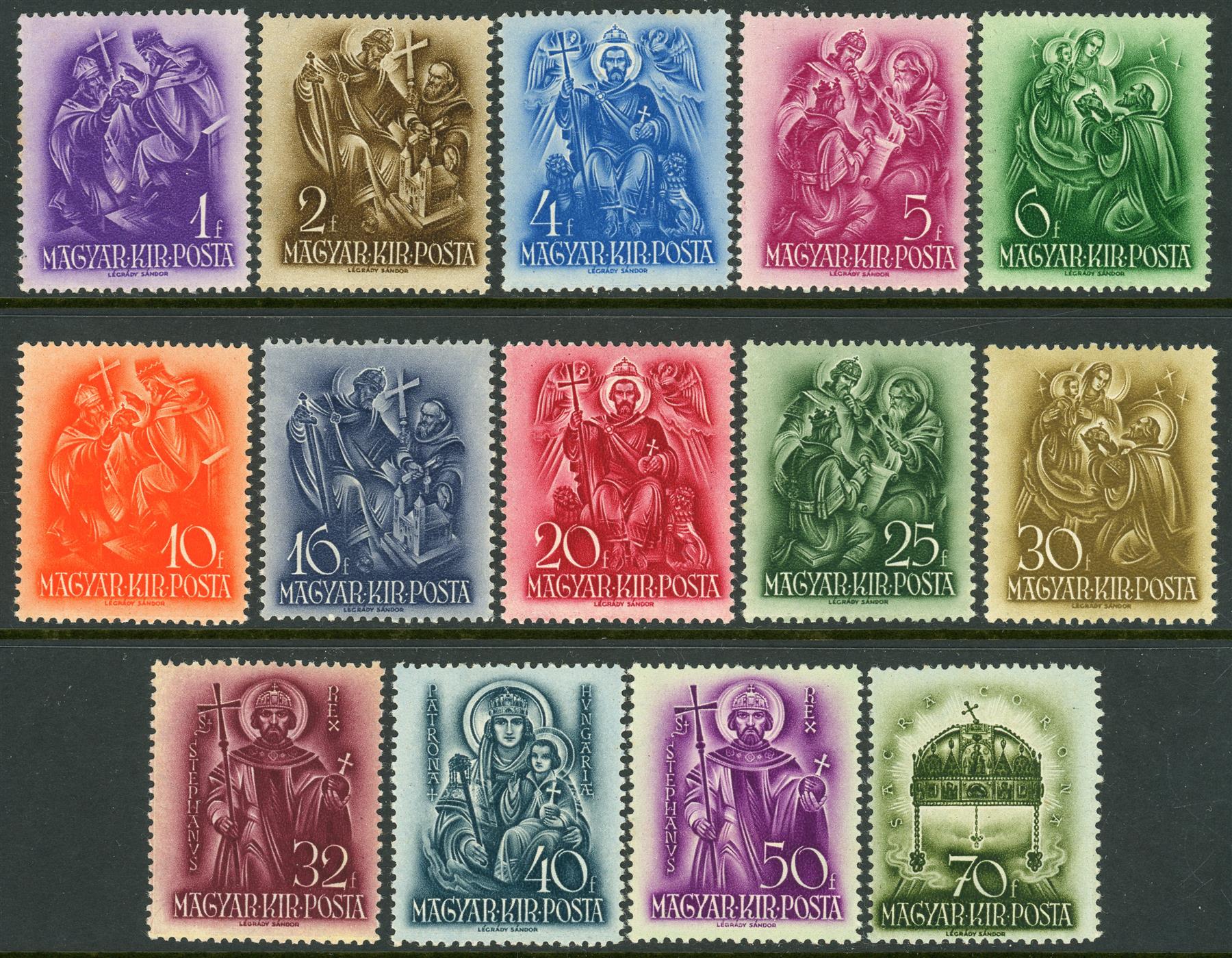 Hungary 1938 SG.601-614 U/M