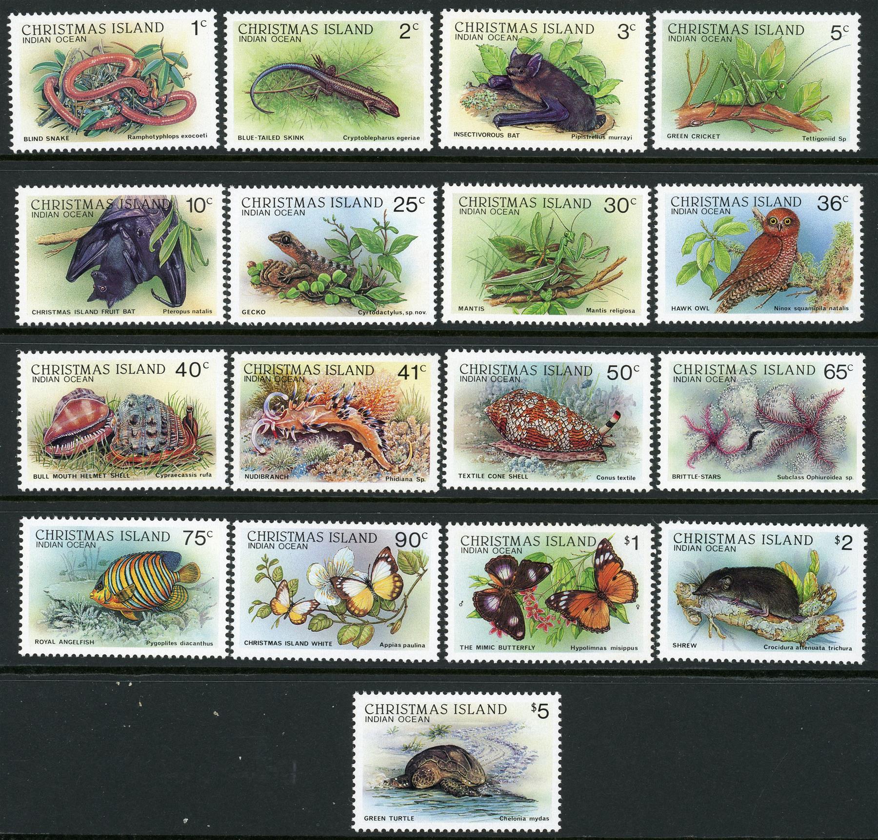 Christmas Island 1987-89 SG.229-244 U/M