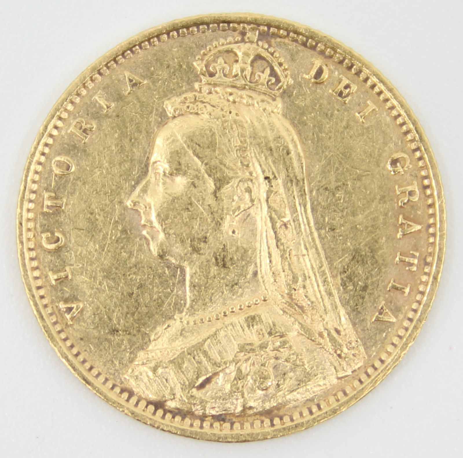 1892 Victoria Half-Sovereign Jubilee Head / Shield Design