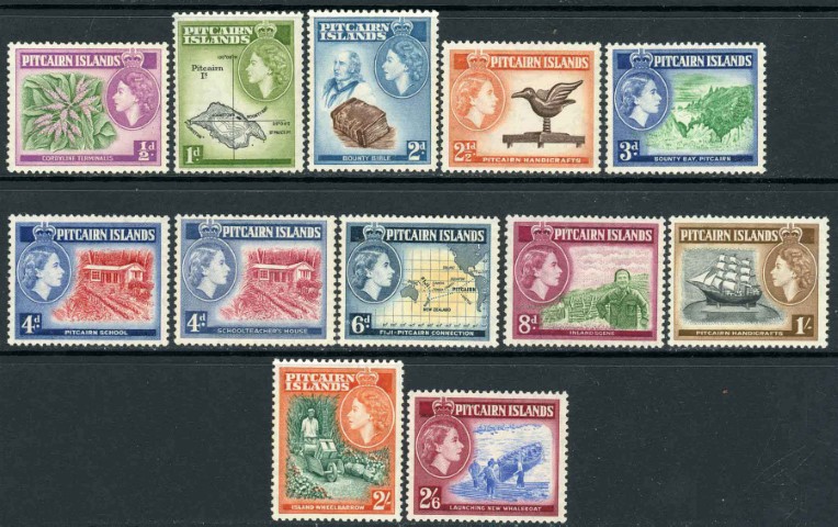 Pitcairn Islands 1957-63 SG.18-28 U/M