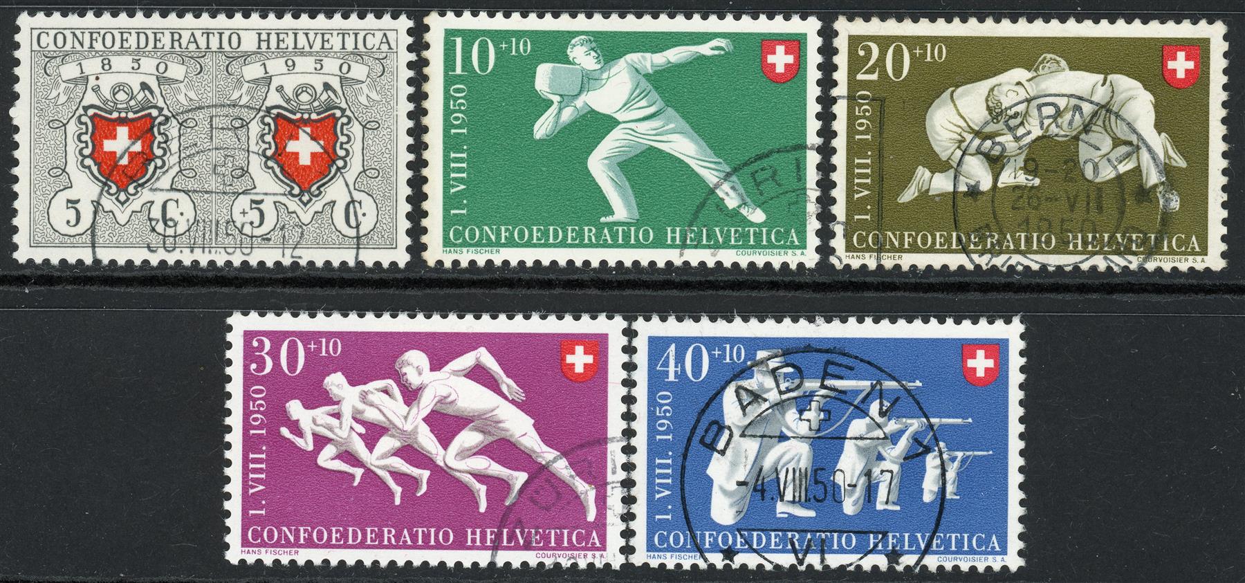 Switzerland 1950 SG.522-526 F/U