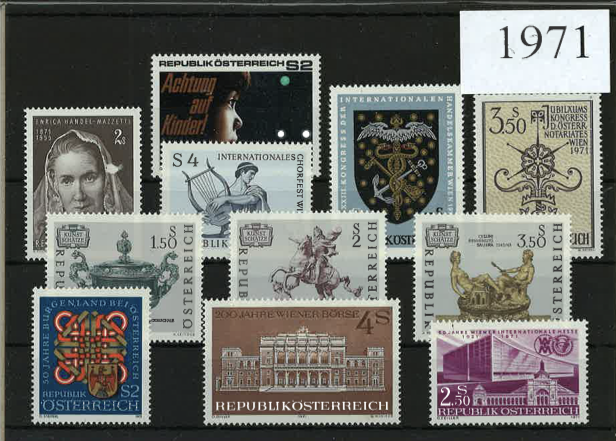 Austria Year Sets 1971 SG1603-1630 - 28 Stamps