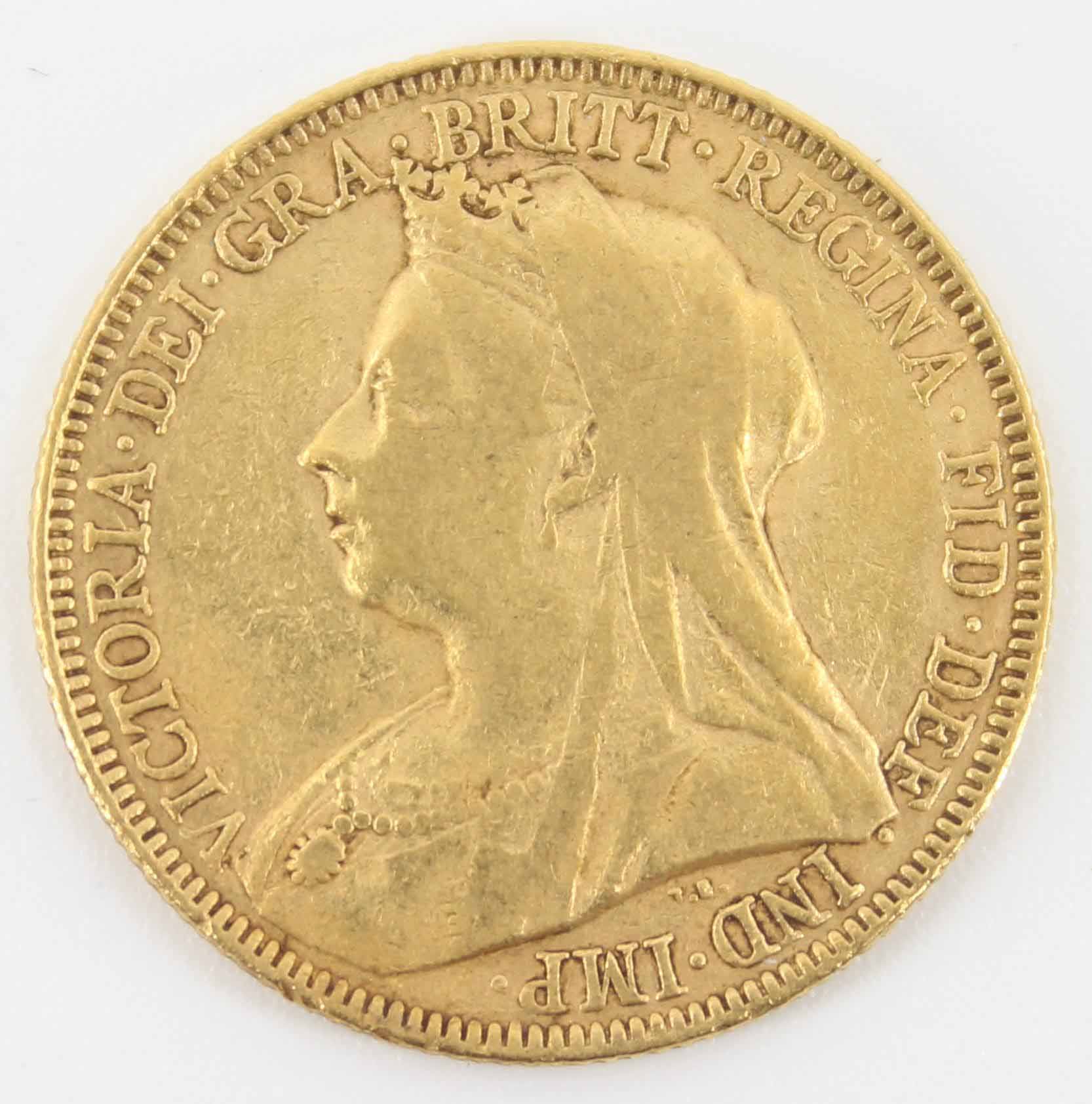 1893 Queen Victoria Sovereign Jubilee Head / St. George Reverse