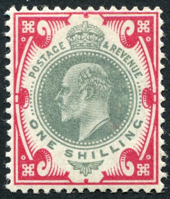 SG257 Spec M45(1) 1902-10 1s dull Green and Carmine, U/M