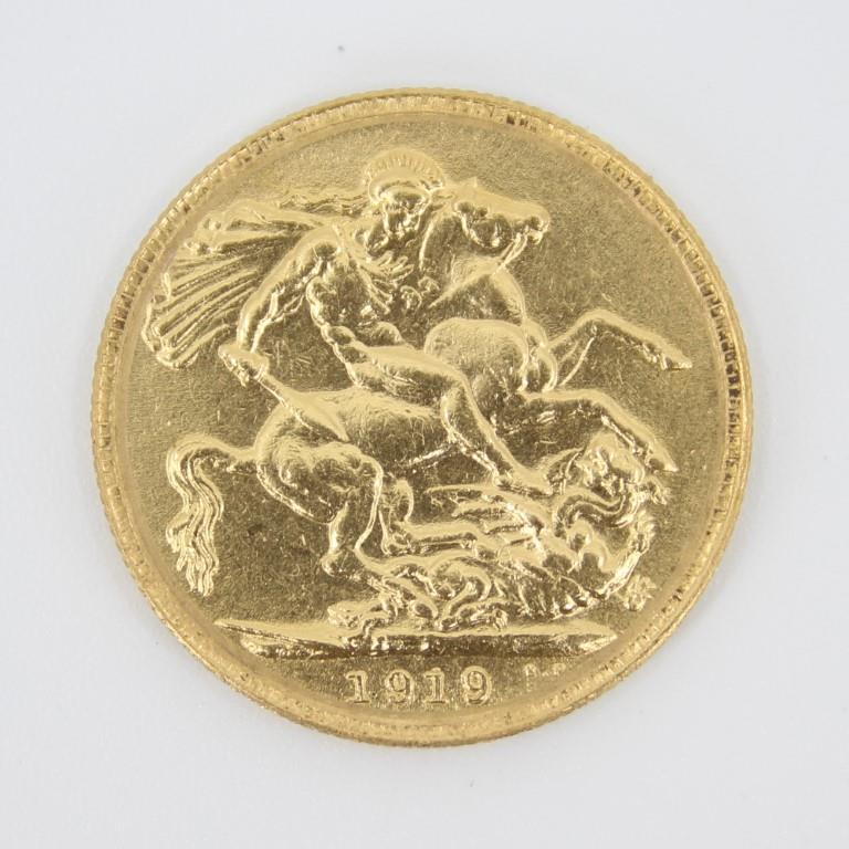 1919 George V Sovereign St. George Dragon