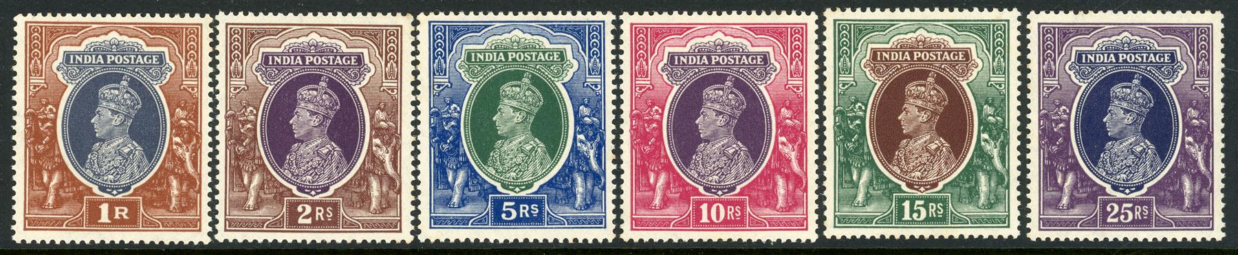 India 1937-40 SG.259-264 U/M