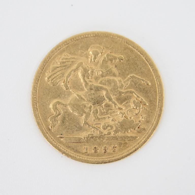 1895 Victoria Half Sovereign Jubilee Head / St. George Dragon