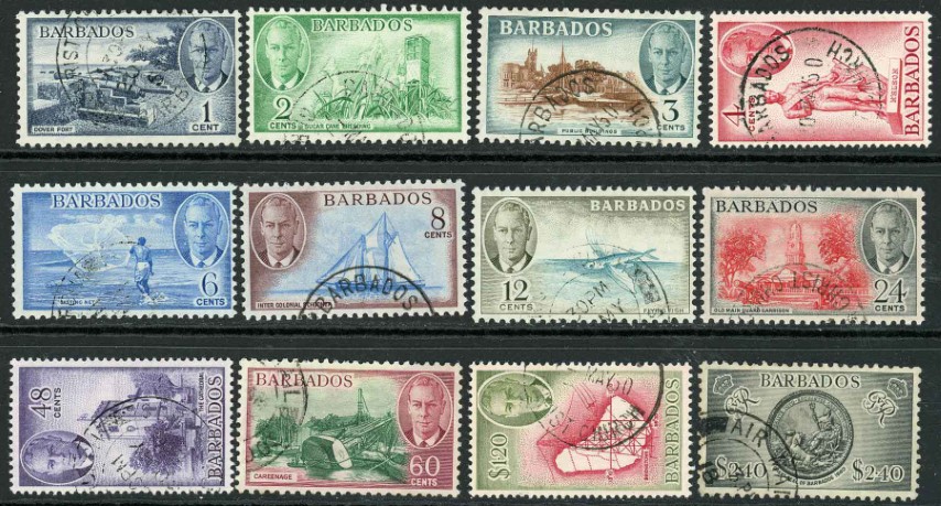 Barbados 1950 SG.271-282 F/U