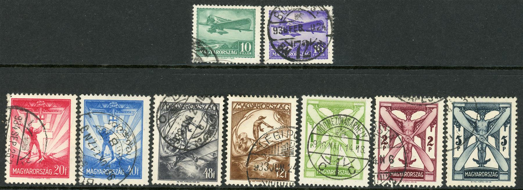 Hungary 1933 SG.554-562 F/U