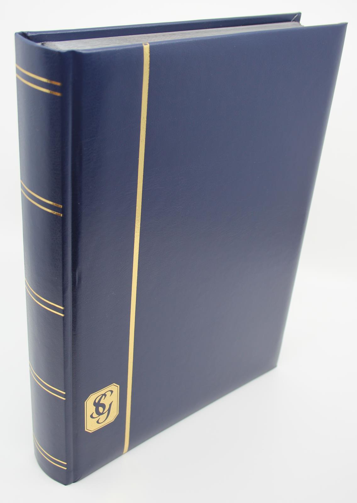 SG LUXURY Black Page Stockbook, A4, 32/64 Page, Blue