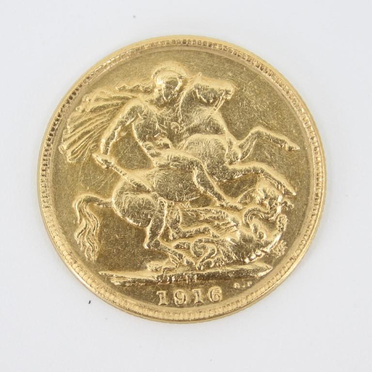 1916 George V Sovereign St. George Dragon