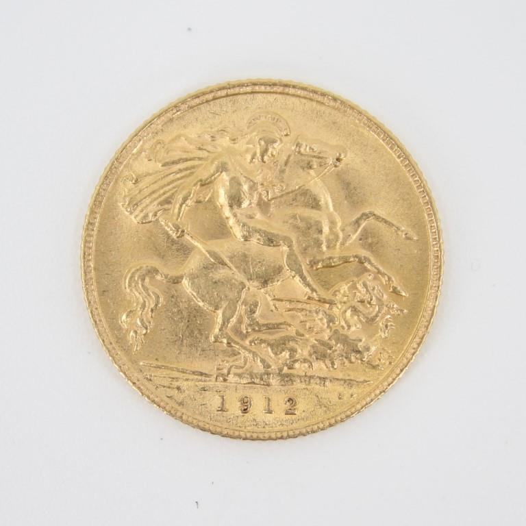 1912 George V Half Sovereign St. George Dragon