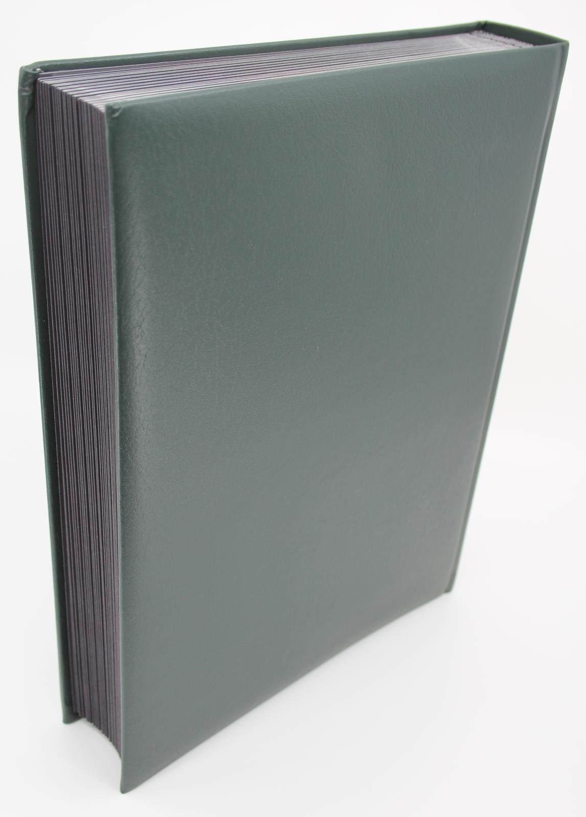 SG DELUXE Black Page Stockbook, A4, 32/64 Page, Green Cover