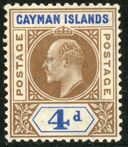 Cayman Islands 1907 SG.13 M/M