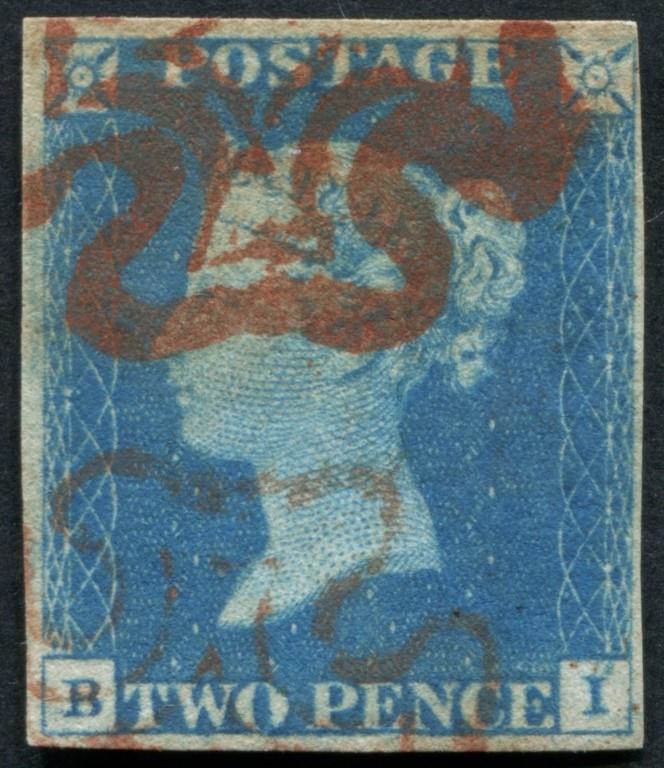 SG5 2d Blue plate 5, 4 close to good margins - fine