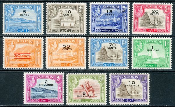 Aden 1951 SG.36-46 M/M (2)