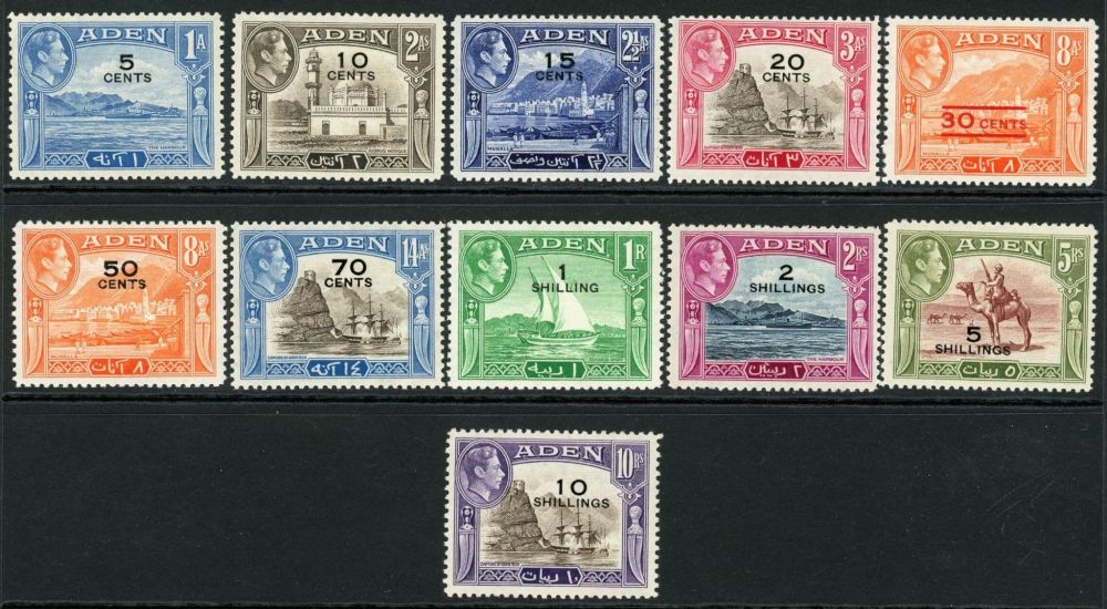 Aden 1951 SG.36-46 U/M