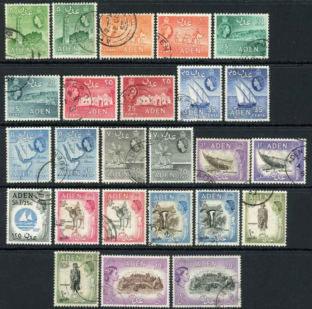 Aden 1953-63 SG.48-72 F/U