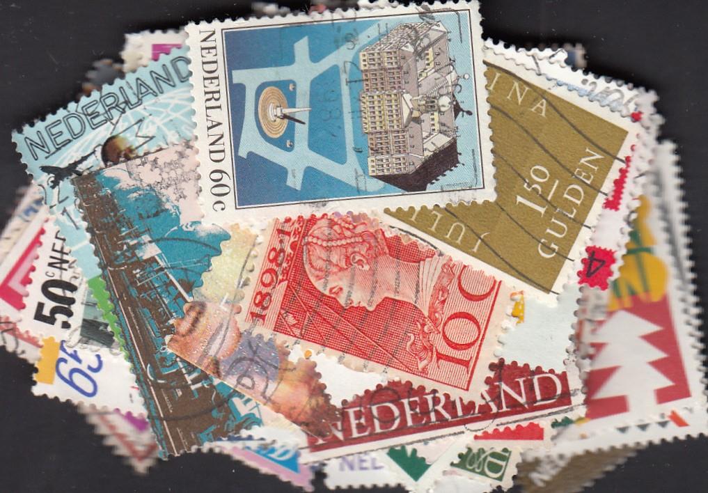 Dutch stamps - Large & small stamps - 100 Stamps