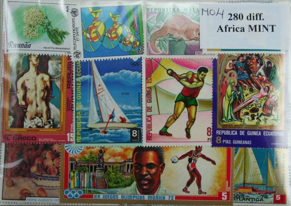 Africa 280 Stamps (large & colourful, mint) (M04)