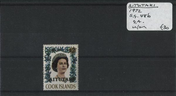 Aitutaki 1972 SG.48b Gum Arabic U/M (Lot 4)