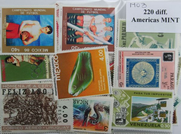 Americas 220 Stamps (south & central, mint) (M03)