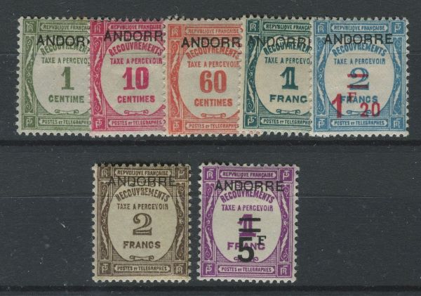 Andorra 1931-2 SG.FD32-FD38 M/M