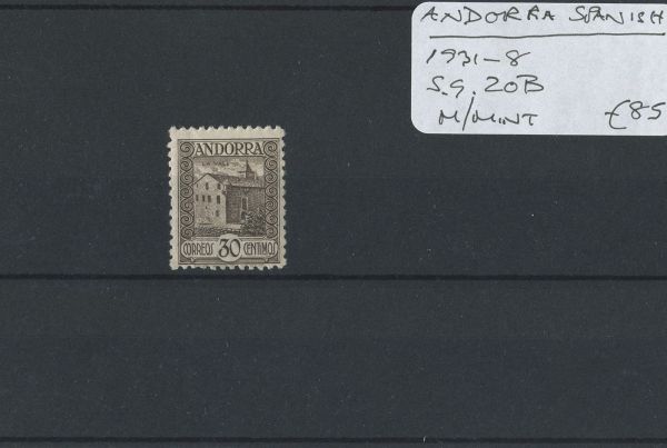 Andorra-Spanish 1931-8 SG.20B M/M (Lot 2)