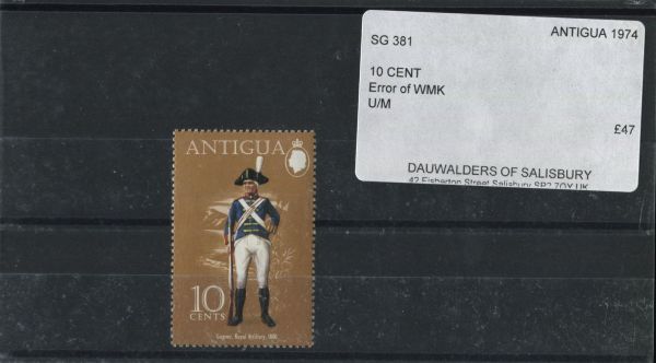 Antigua 1974 SG.381 10c Error of Watermark U/M