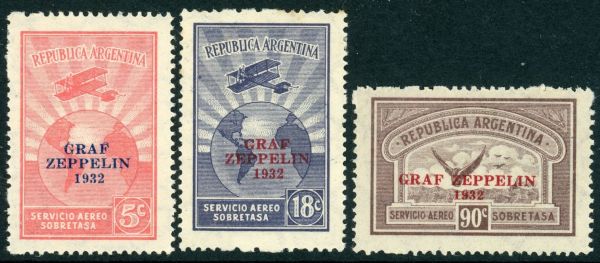 Argentina 1933 SG.629-631 M/M slight ageing