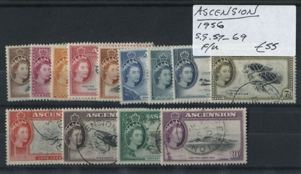 Ascension 1956 SG.57-69 F/U (Lot 2)